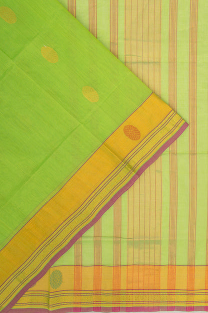 Chettinad Cotton Butta Green Saree
