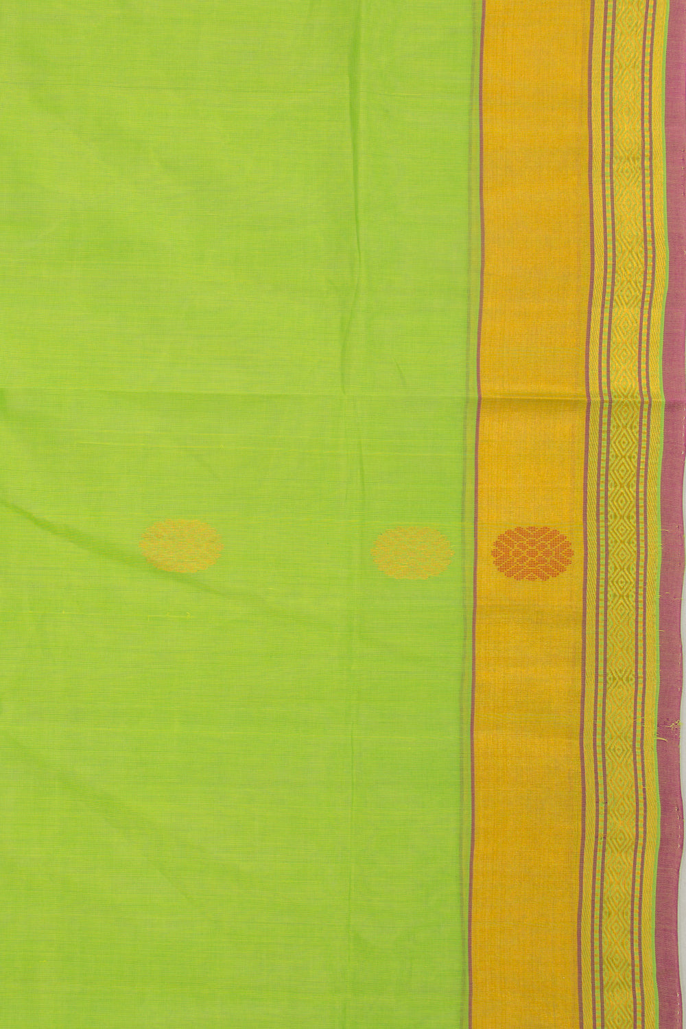 Chettinad Cotton Butta Green Saree