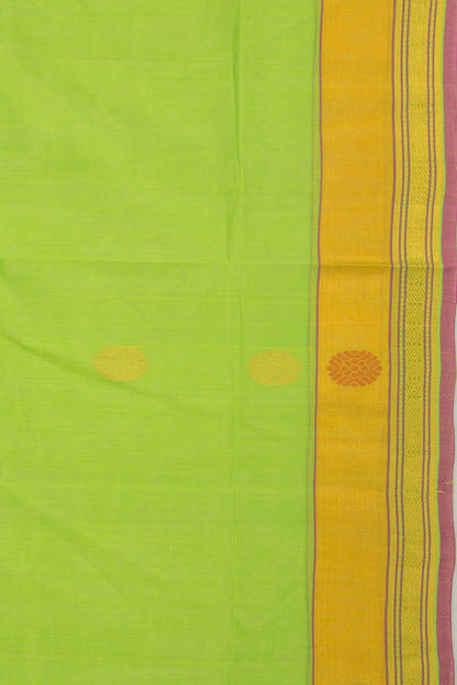 Chettinad Cotton Butta Green Saree