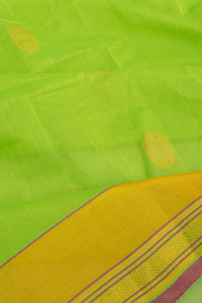Chettinad Cotton Butta Green Saree