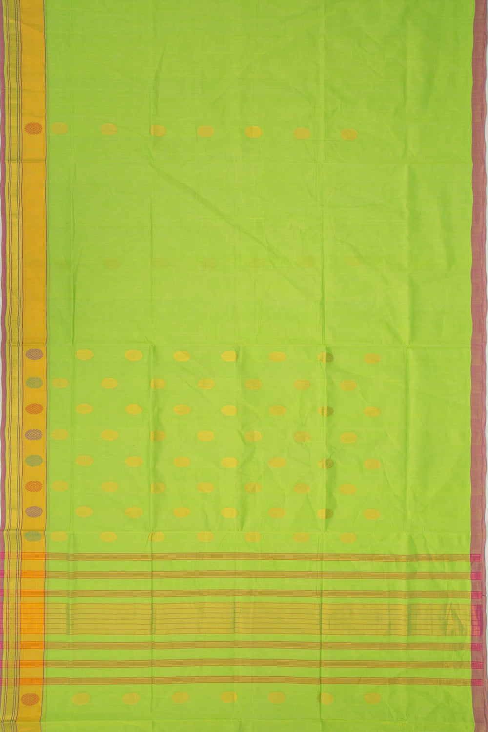 Chettinad Cotton Butta Green Saree
