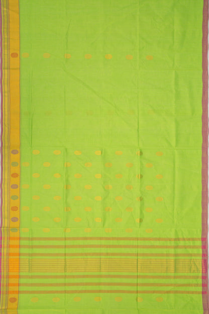 Chettinad Cotton Butta Green Saree