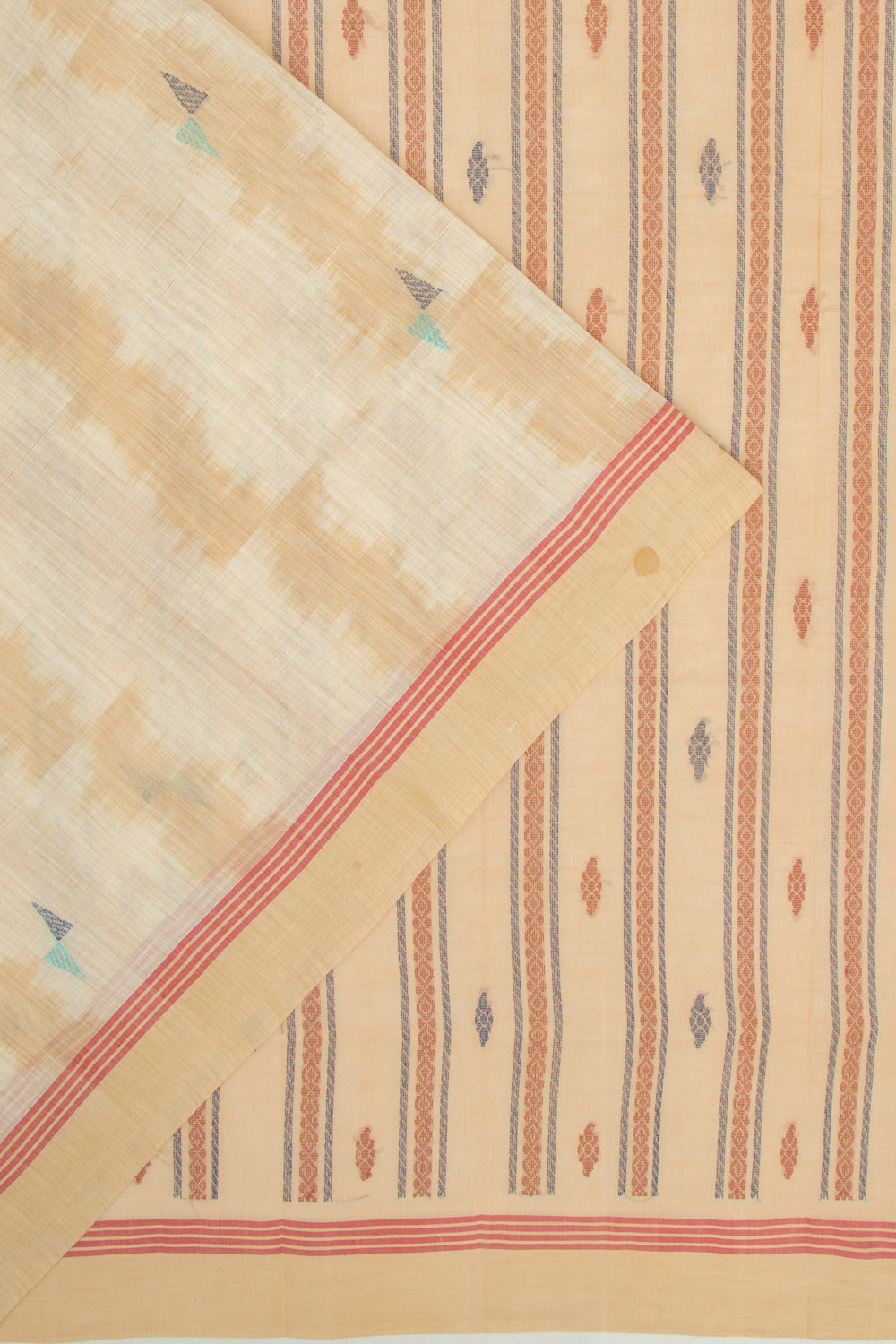 Chettinad Cotton Butta Beige Saree