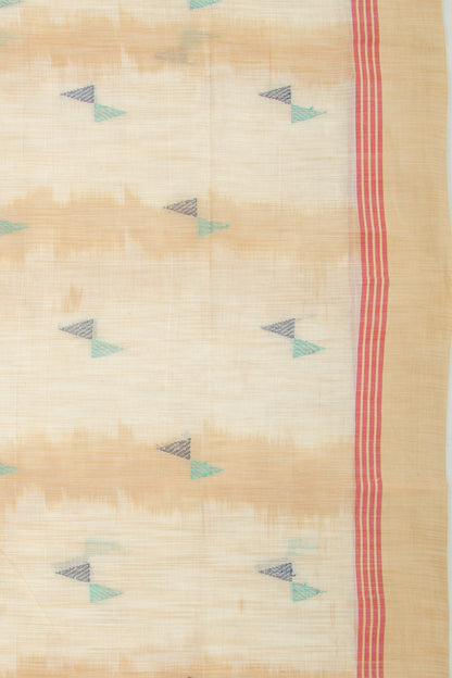 Chettinad Cotton Butta Beige Saree