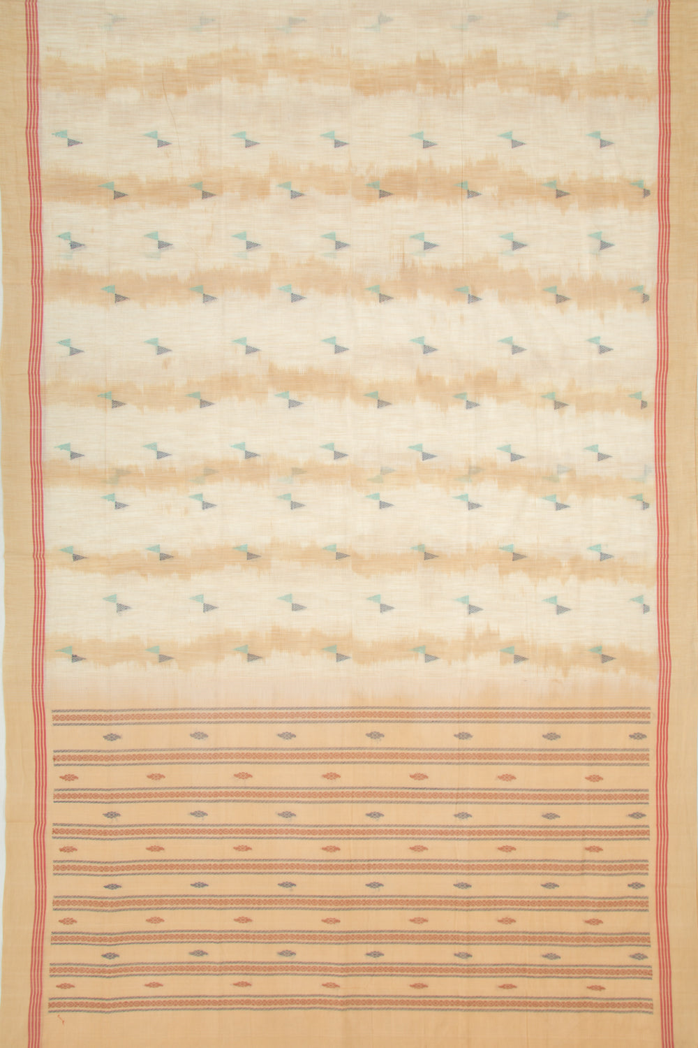 Chettinad Cotton Butta Beige Saree