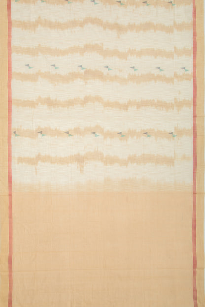 Chettinad Cotton Butta Beige Saree