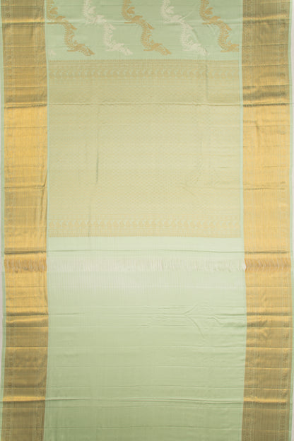 Kanchipuram Silk Jaal Pastel Green Saree-Not Allowed Online