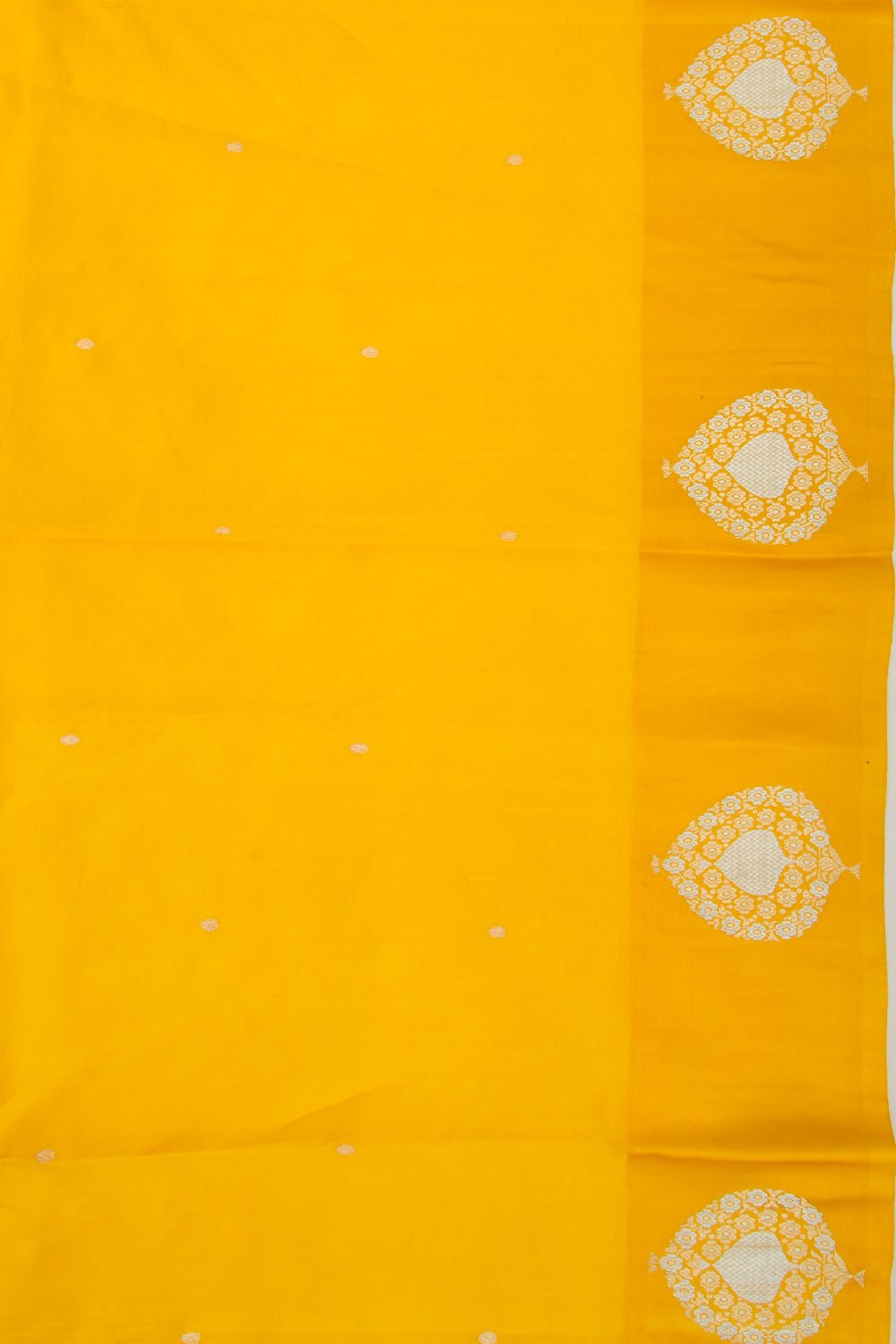Banarasi Katan Silk Butta Yellow Saree