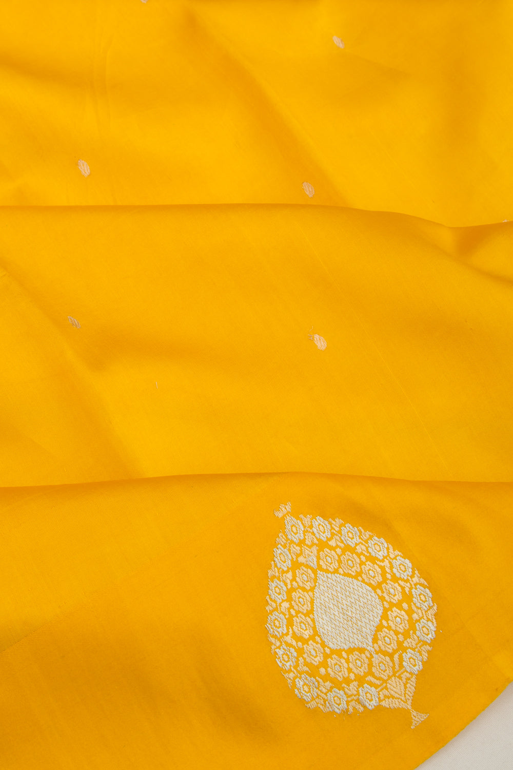 Banarasi Katan Silk Butta Yellow Saree