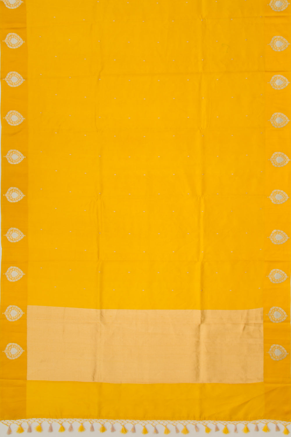 Banarasi Katan Silk Butta Yellow Saree