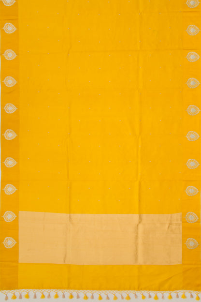 Banarasi Katan Silk Butta Yellow Saree