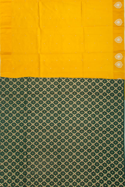 Banarasi Katan Silk Butta Yellow Saree
