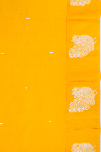 Banarasi Katan Silk Butta Yellow Saree