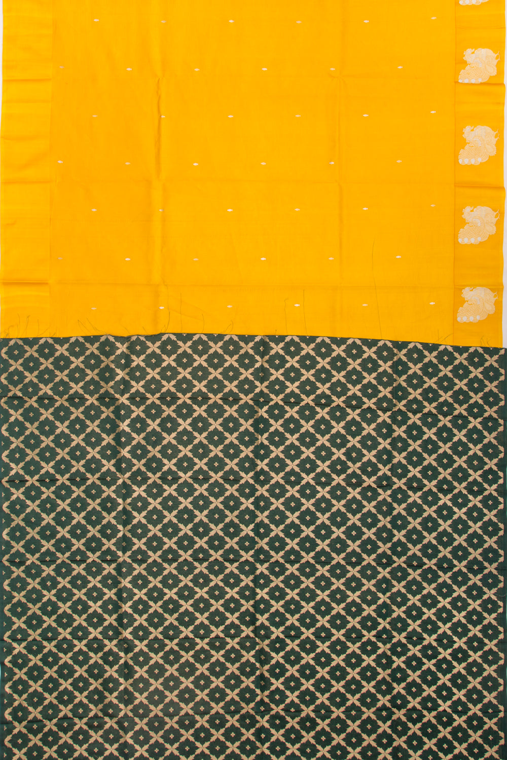 Banarasi Katan Silk Butta Yellow Saree