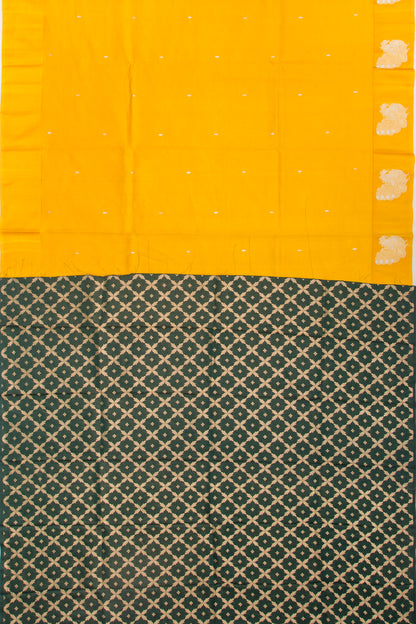 Banarasi Katan Silk Butta Yellow Saree