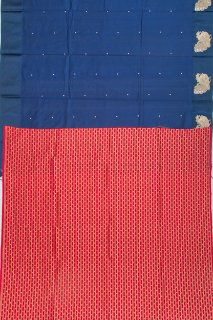 Banarasi Katan Silk Butta Blue Saree