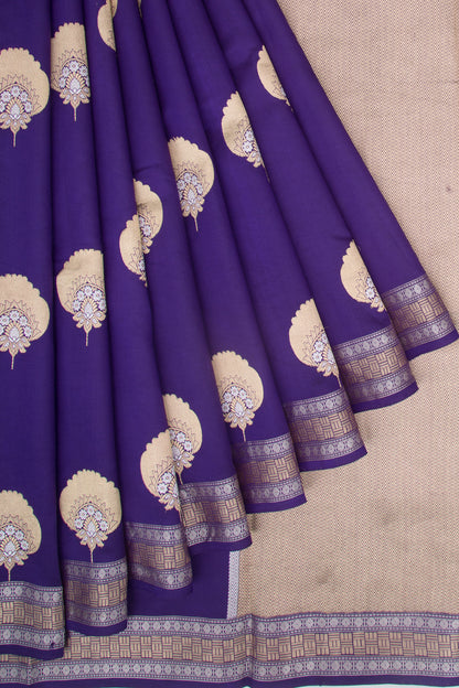 Banarasi Katan Silk Butta Purple Saree