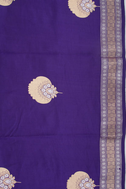 Banarasi Katan Silk Butta Purple Saree