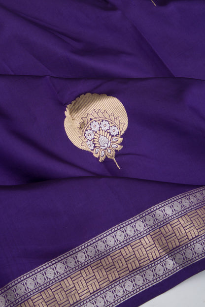Banarasi Katan Silk Butta Purple Saree