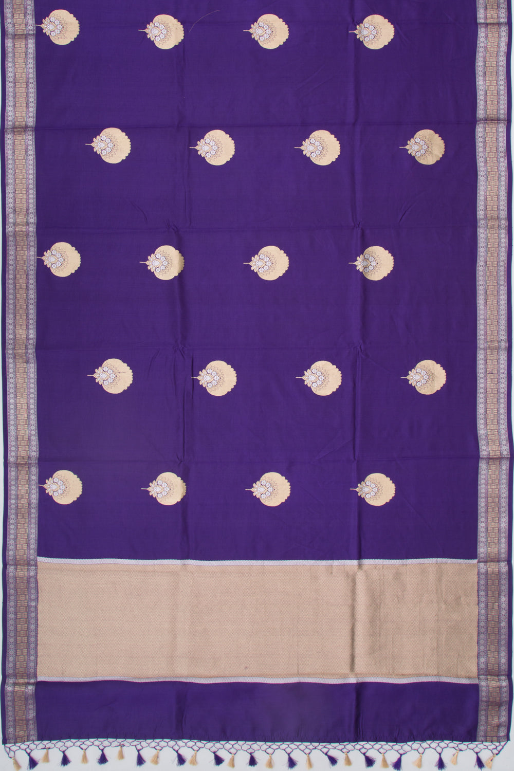 Banarasi Katan Silk Butta Purple Saree