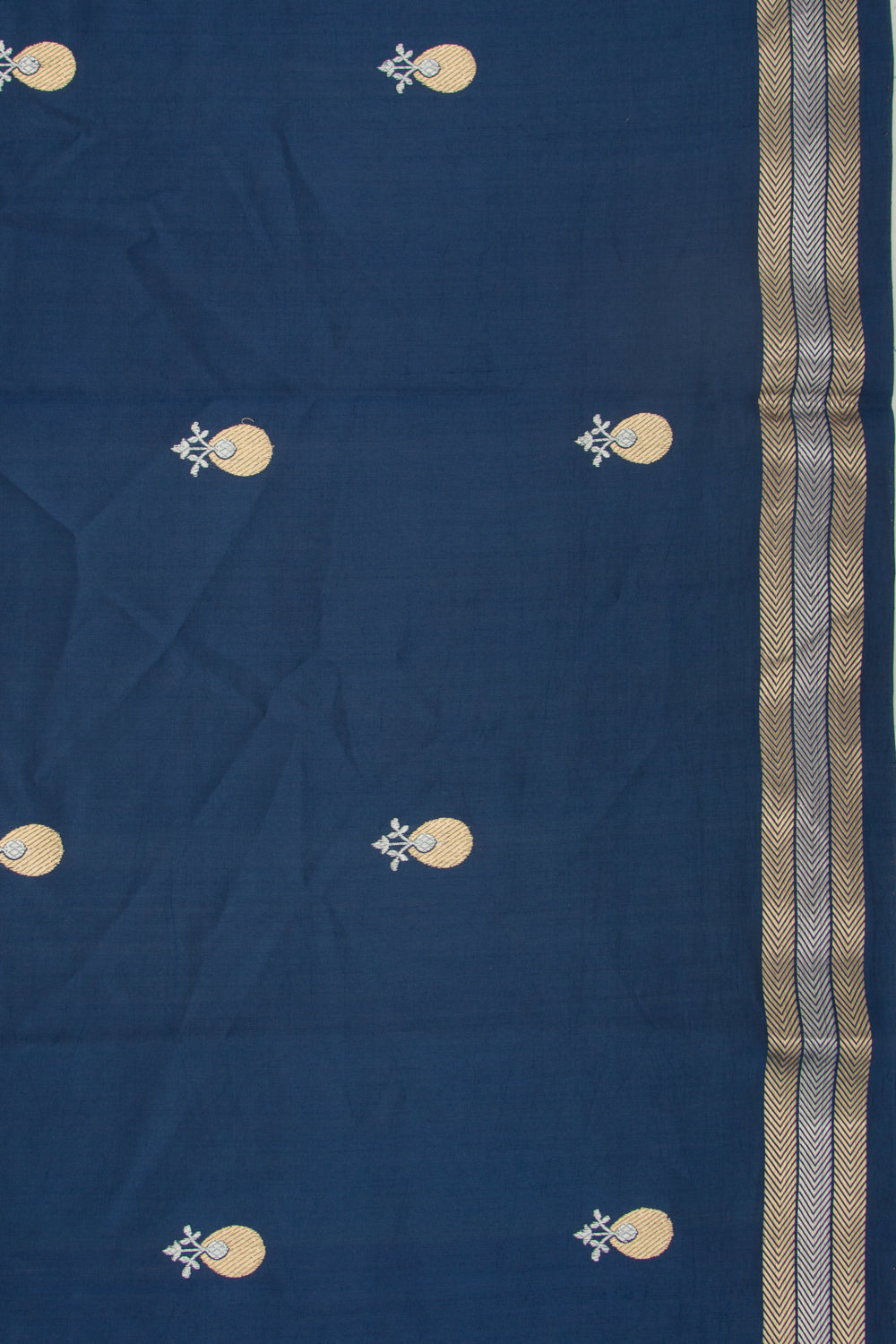 Banarasi Katan Silk Butta Blue Saree
