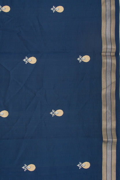 Banarasi Katan Silk Butta Blue Saree