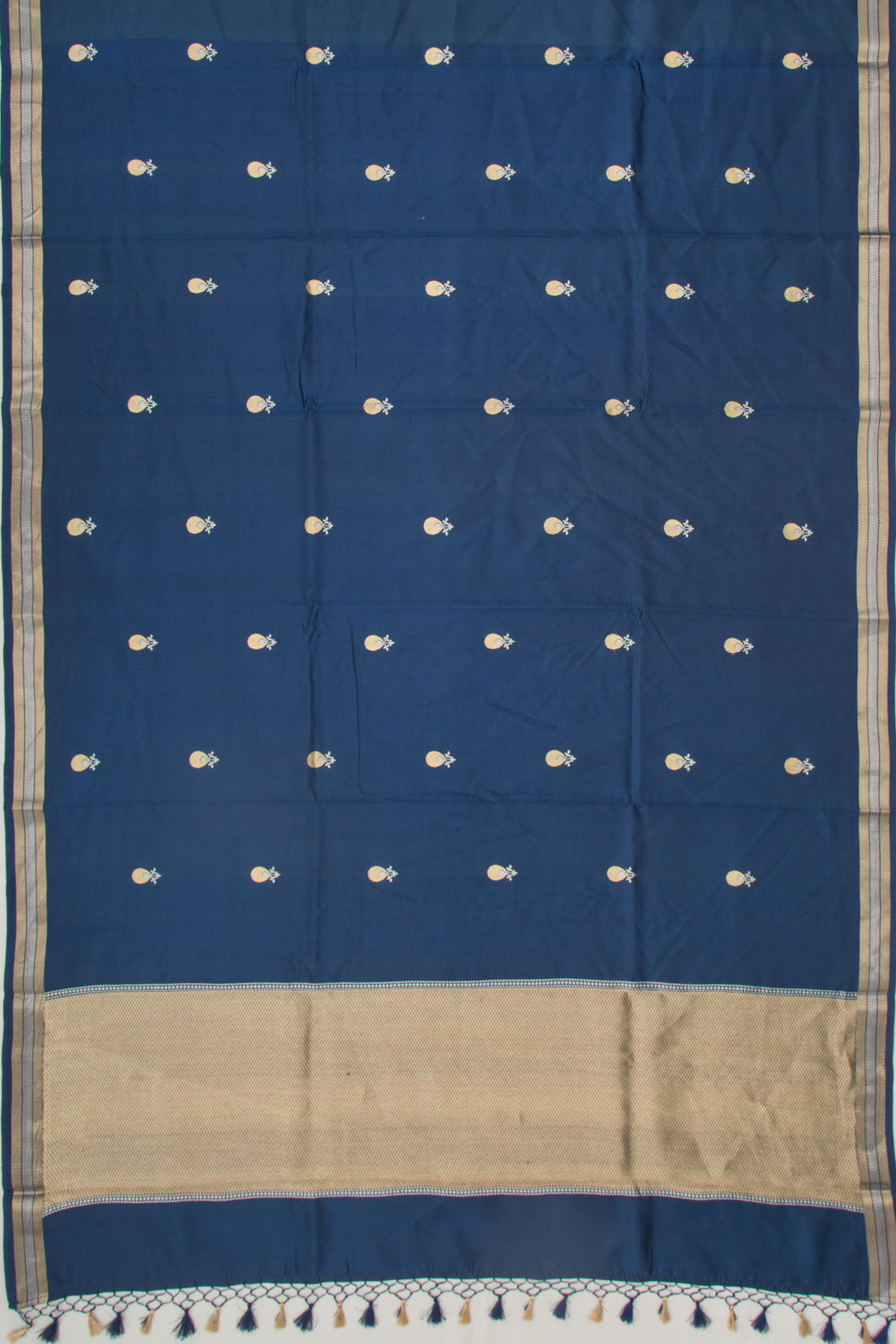 Banarasi Katan Silk Butta Blue Saree