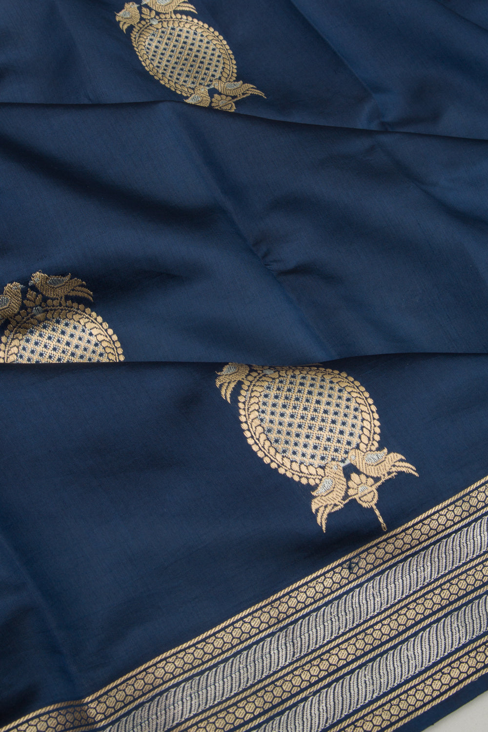 Banarasi Katan Silk Butta Blue Saree