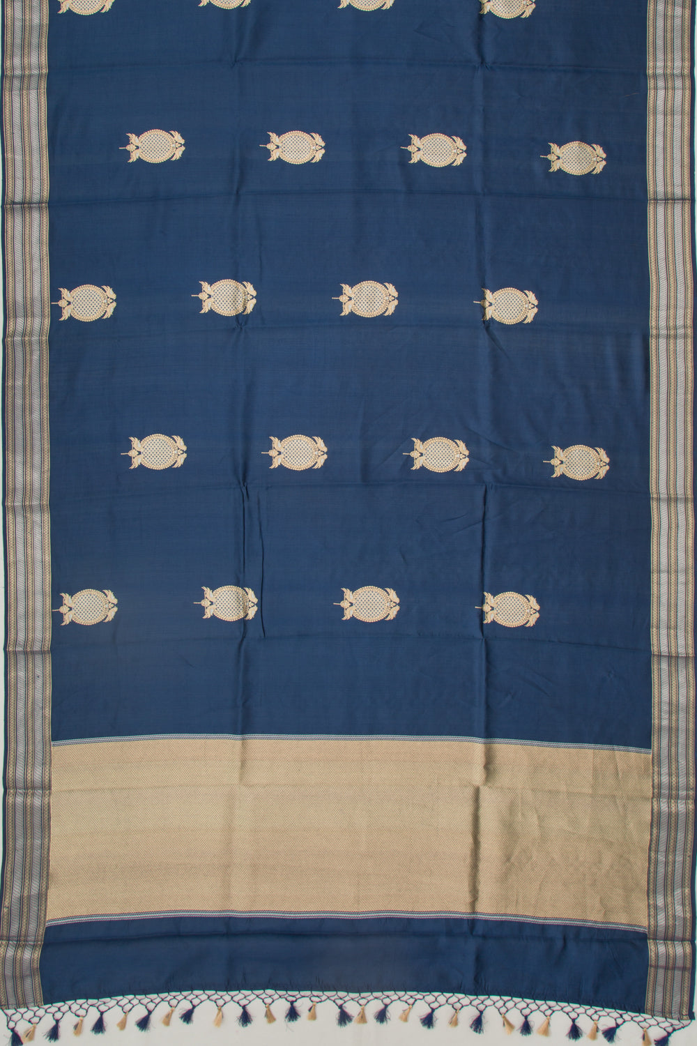 Banarasi Katan Silk Butta Blue Saree