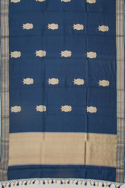 Banarasi Katan Silk Butta Blue Saree
