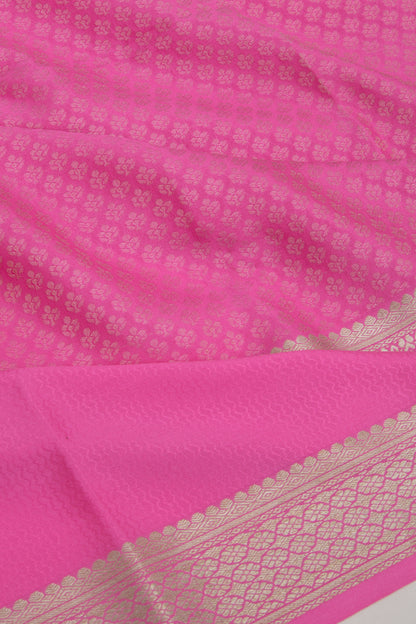 Binny Silk Brocade Pink Saree