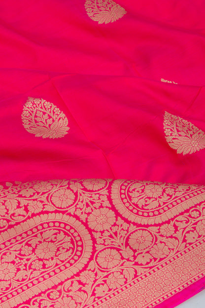 Banarasi Silk Butta Pink Saree