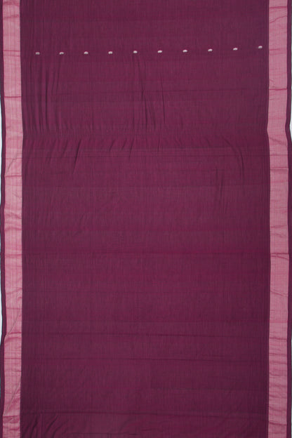 Paithani Cotton Butta Burgundy Saree