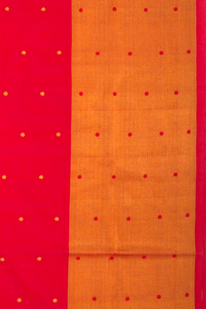 Chettinad Cotton Butta Red Saree