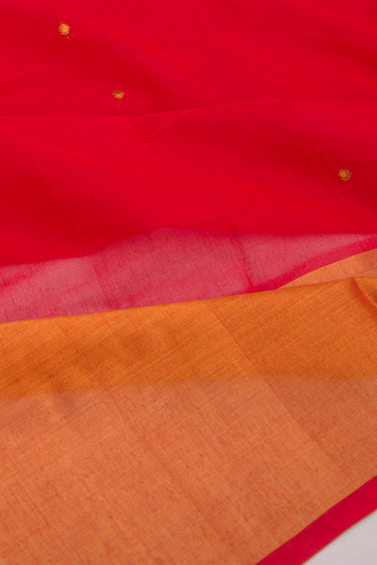 Chettinad Cotton Butta Red Saree