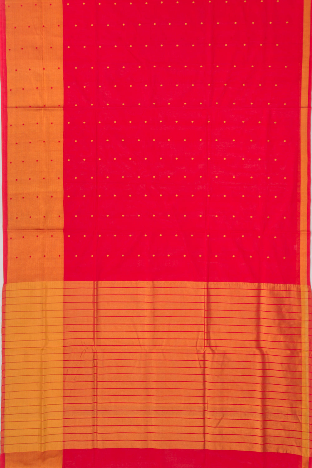 Chettinad Cotton Butta Red Saree