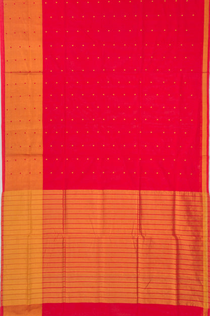 Chettinad Cotton Butta Red Saree