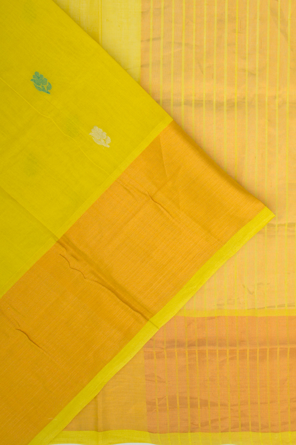 Chettinad Cotton Butta Mehendi Green Saree
