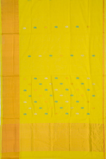 Chettinad Cotton Butta Mehendi Green Saree