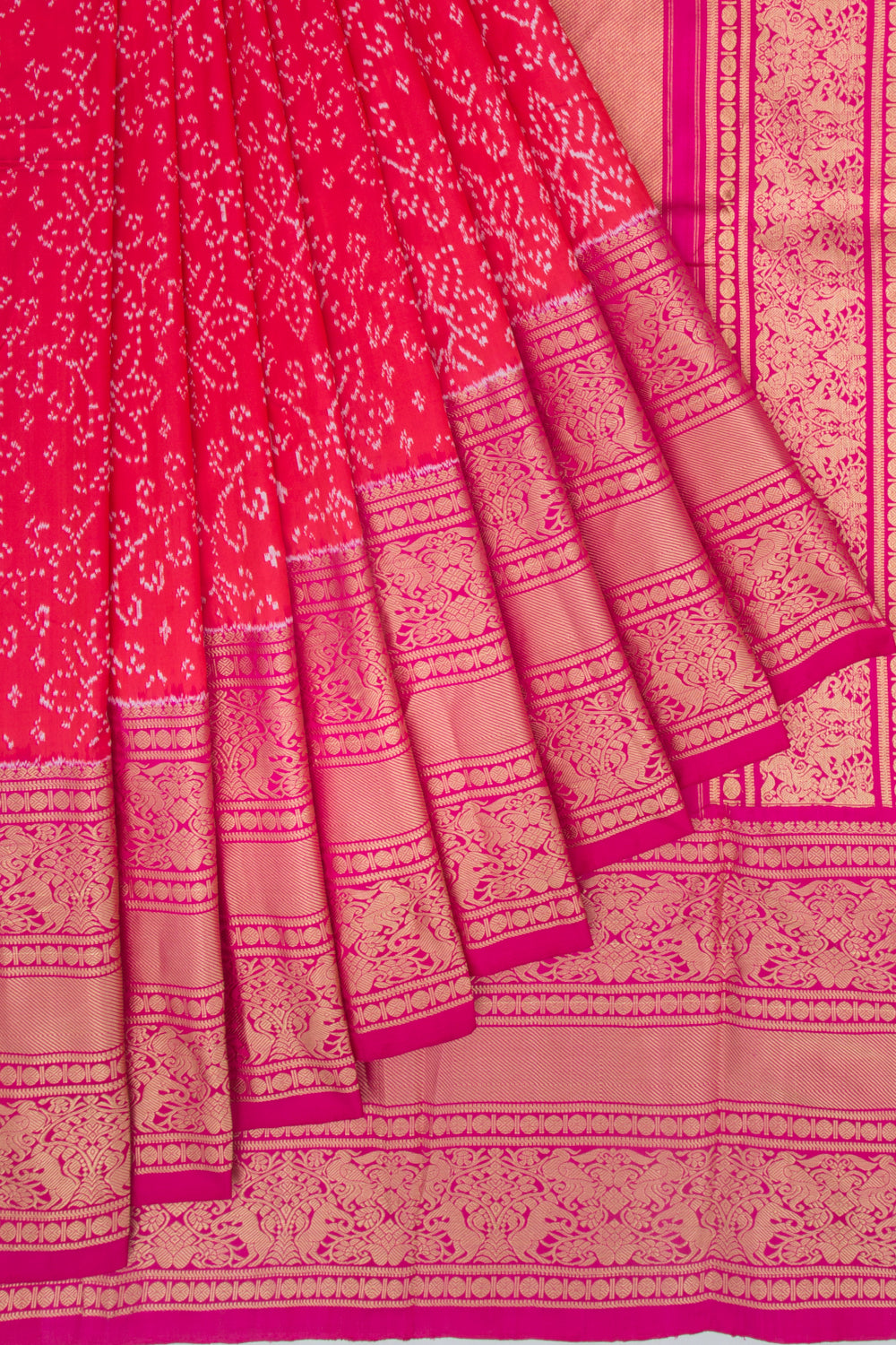 Kanchipuram Silk Ikat Red Saree