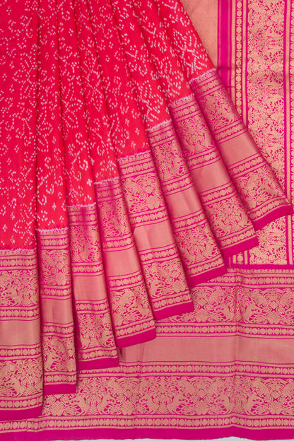 Kanchipuram Silk Ikat Red Saree