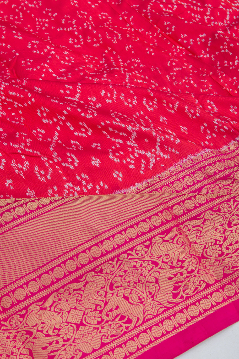 Kanchipuram Silk Ikat Red Saree