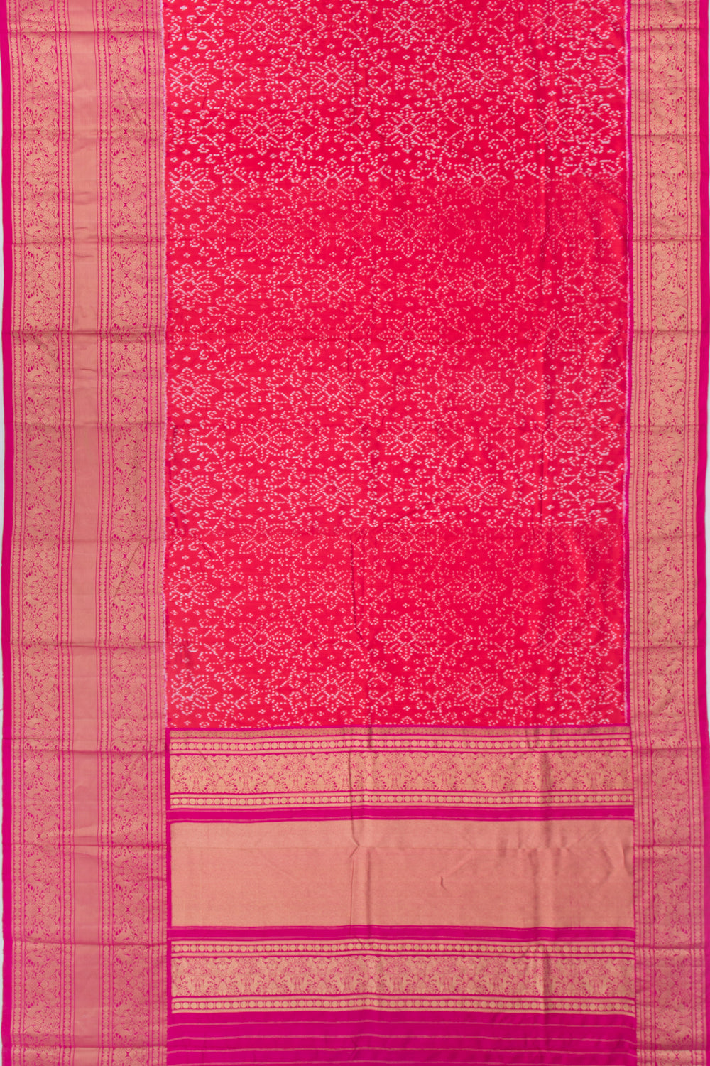 Kanchipuram Silk Ikat Red Saree