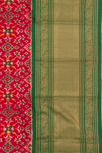 Kanchipuram Silk Ikat Red Saree