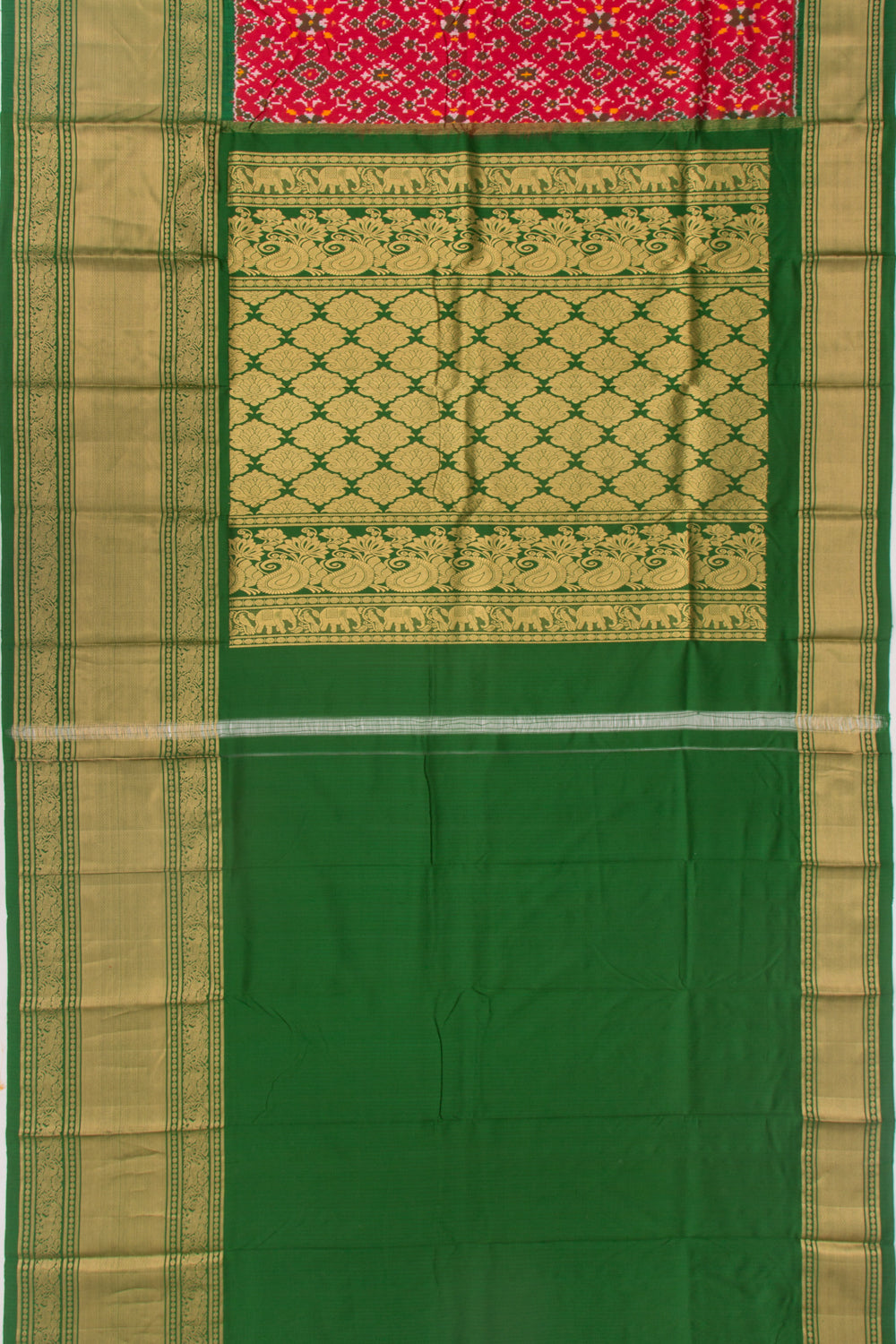 Kanchipuram Silk Ikat Red Saree