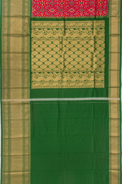 Kanchipuram Silk Ikat Red Saree