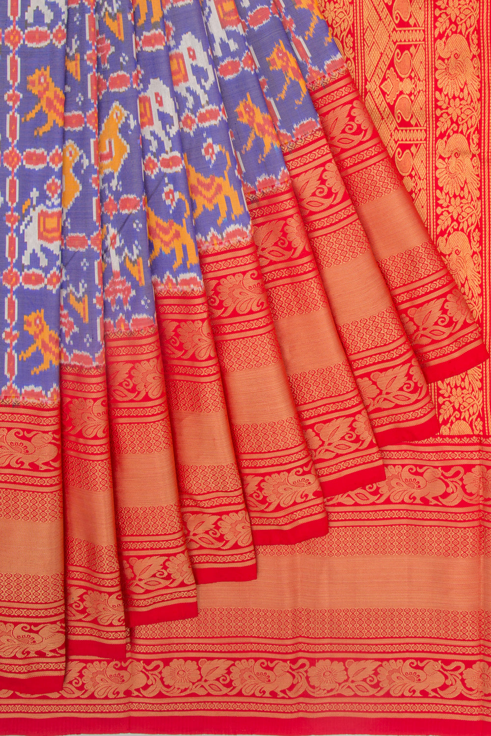Kanchipuram Silk Ikat Blue Saree