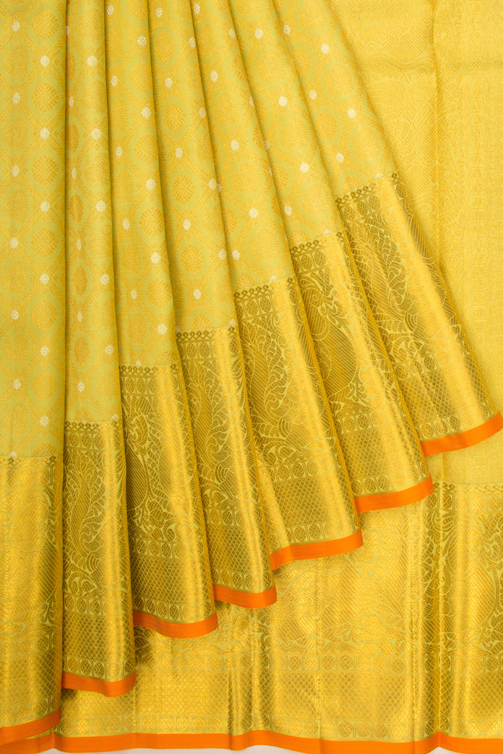 Kanchipuram Silk Brocade Green Saree