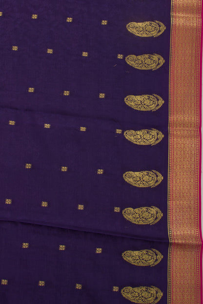 Binny Silk Jacquard And Butta Dark Blue Saree