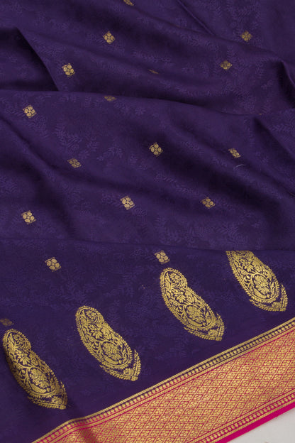 Binny Silk Jacquard And Butta Dark Blue Saree